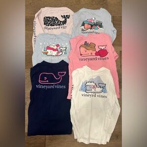 Girls Vineyard Vines long sleeve t’s. All VGUC-EUC. SZ 6 lot.